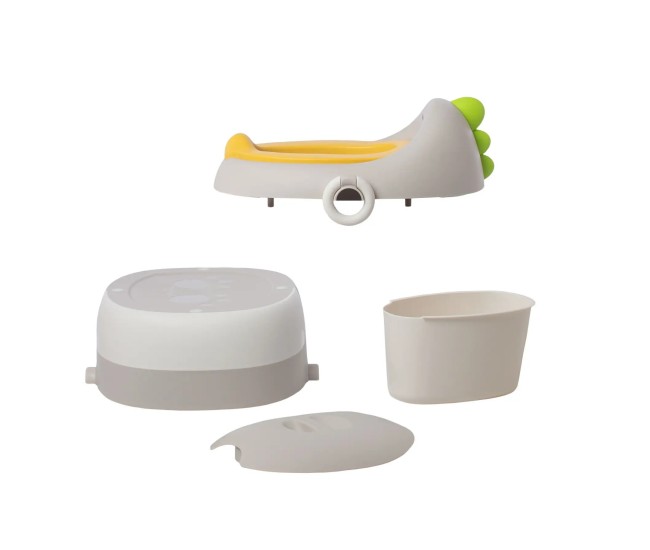 Olita pentru Copii, Flippy, 3 in 1, Detasabila, Inaltator, Reductor WC, cu Capac, 100 de Saci de Unica Folosinta, Gri Olita pentru Copii, Flippy, 3 in 1, Detasabila, Inaltator, Reductor WC, cu Capac, 100 de Saci de Unica Folosinta, Gri