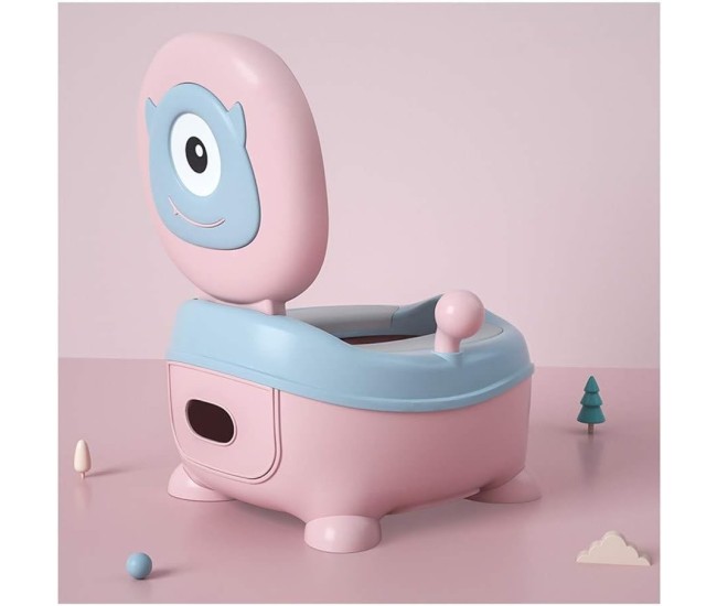 Olita pentru Copii, Flippy, +6 luni, Compartiment Detasabil, cu Capac, Antiderapanta, din Plastic, Colac Moale, Model Animat Ciclop, cu Maner, 33 x 21 x 45 cm, Albastru/Roz Olita pentru Copii, Flippy, +6 luni, Compartiment Detasabil, cu Capac, Antiderapanta, din Plastic, Colac Moale, Model Animat Ciclop, cu Maner, 33 x 21 x 45 cm, Albastru/Roz