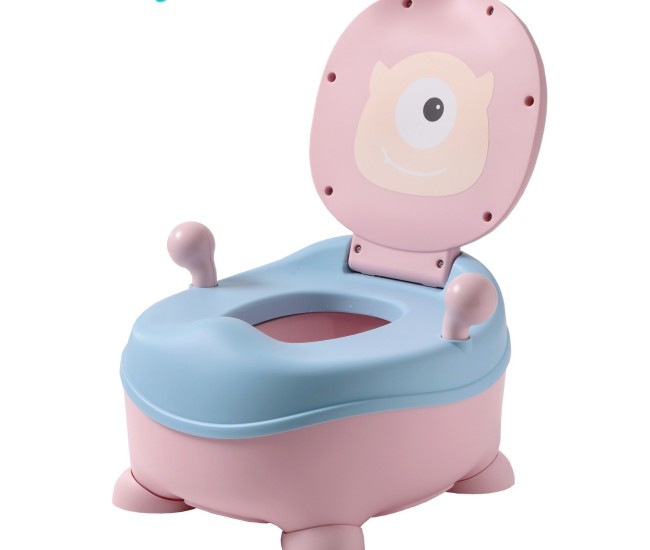 Olita pentru Copii, Flippy, +6 luni, Compartiment Detasabil, cu Capac, Antiderapanta, din Plastic, Colac Moale, Model Animat Ciclop, cu Maner, 33 x 21 x 45 cm, Albastru/Roz Olita pentru Copii, Flippy, +6 luni, Compartiment Detasabil, cu Capac, Antiderapanta, din Plastic, Colac Moale, Model Animat Ciclop, cu Maner, 33 x 21 x 45 cm, Albastru/Roz