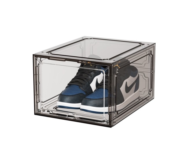 Organizator de Pantofi, Flippy, din PP+ABS, Usa Frontala Magnetica, Rezistenta la Praf, Anti-Oxidare, Utilizare Multipla, 36 x 28 x 21 cm, Gri Transparent Organizator de Pantofi, Flippy, din PP+ABS, Usa Frontala Magnetica, Rezistenta la Praf, Anti-Oxidare, Utilizare Multipla, 36 x 28 x 21 cm, Gri Transparent