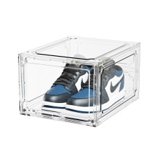 Organizator de Pantofi, Flippy, din PP+ABS, Usa Frontala Magnetica, Rezistenta la Praf, Anti-Oxidare, Utilizare Multipla, 36 x 28 x 21 cm, Transparent