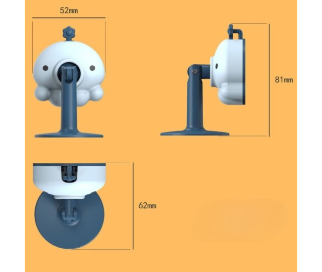 Opritor de Usa, Flippy, din Silicon, cu Prindere de Podea, Anti-Coliziune, 5.5 x 5.5 x 5.5cm, Albastru