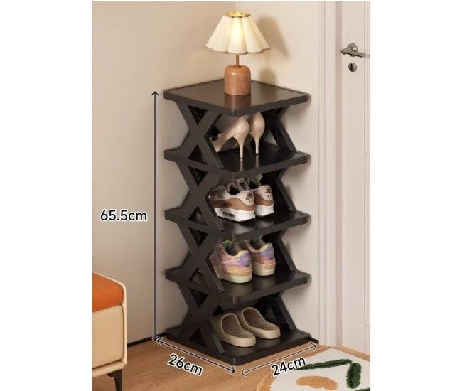 Organizator de Pantofi, Flippy, 5 Straturi, din ABS, Suport Modular, 65.5 x 24 x 26 cm, Negru Organizator de Pantofi, Flippy, 5 Straturi, din ABS, Suport Modular, 65.5 x 24 x 26 cm, Negru