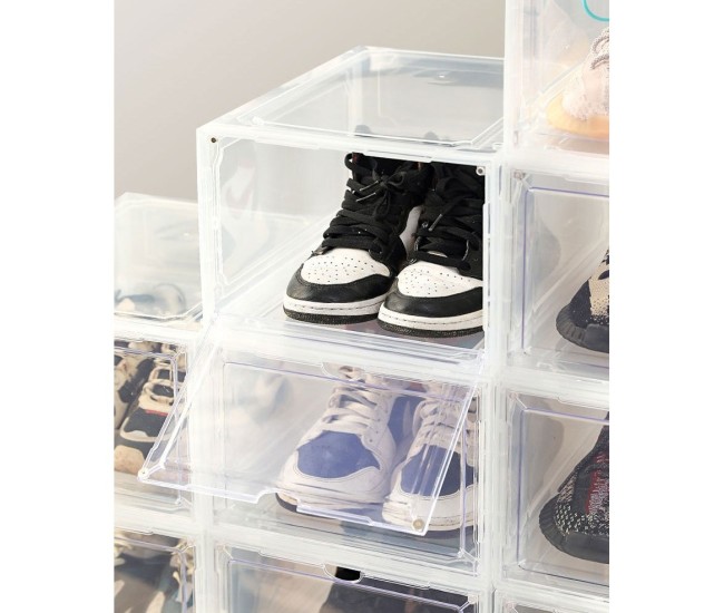 Organizator de Pantofi, Flippy, din PP+ABS, Usa Frontala Magnetica, Rezistenta la Praf, Anti-Oxidare, Utilizare Multipla, 36 x 28 x 21 cm, Transparent Organizator de Pantofi, Flippy, din PP+ABS, Usa Frontala Magnetica, Rezistenta la Praf, Anti-Oxidare, Utilizare Multipla, 36 x 28 x 21 cm, Transparent