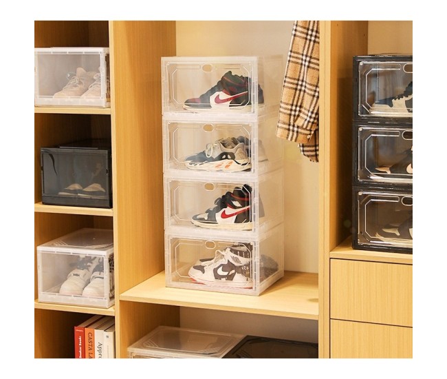 Organizator de Pantofi, Flippy, din PP+ABS, Usa Laterala Magnetica, Rezistenta la Praf, Anti-Oxidare, Utilizare Multipla, 36 x 28 x 21 cm, Transparent Organizator de Pantofi, Flippy, din PP+ABS, Usa Laterala Magnetica, Rezistenta la Praf, Anti-Oxidare, Utilizare Multipla, 36 x 28 x 21 cm, Transparent
