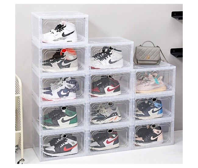 Organizator de Pantofi, Flippy, din PP+ABS, Usa Laterala Magnetica, Rezistenta la Praf, Anti-Oxidare, Utilizare Multipla, 36 x 28 x 21 cm, Transparent Organizator de Pantofi, Flippy, din PP+ABS, Usa Laterala Magnetica, Rezistenta la Praf, Anti-Oxidare, Utilizare Multipla, 36 x 28 x 21 cm, Transparent