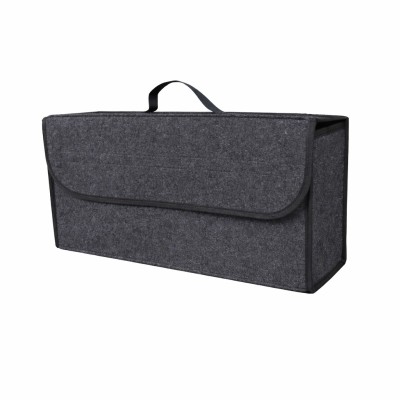 Organizator Portbagaj Auto Pliabil, Flippy, Cutie Depozitare Multifunctionala, Material Textil Non Woven, 50 x 17 x 24 cm, Gri