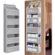 Organizator Suspendat pentru Usi, Flippy, din Nailon si Plasa, Baza de Carton Ingrosat, 5 Buzunare Principale + 5 Buzunare Laterale, 146 x 40 x 17 cm, 2 Carlige Incluse, Gri Organizator Suspendat pentru Usi, Flippy, din Nailon si Plasa, Baza de Carton Ingrosat, 5 Buzunare Principale + 5 Buzunare Laterale, 146 x 40 x 17 cm, 2 Carlige Incluse, Gri