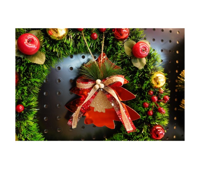 Ornament brad, Flippy, Brad, Rosu, Lucios, 14*16CM, Acril, Interior/ Exterior Ornament brad, Flippy, Brad, Rosu, Lucios, 14*16CM, Acril, Interior/ Exterior