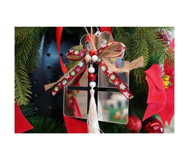 Ornament brad, Flippy, Cadou, Argintiu, Lucios, 14*26CM, Acril, Interior/ Exterior Ornament brad, Flippy, Cadou, Argintiu, Lucios, 14*26CM, Acril, Interior/ Exterior