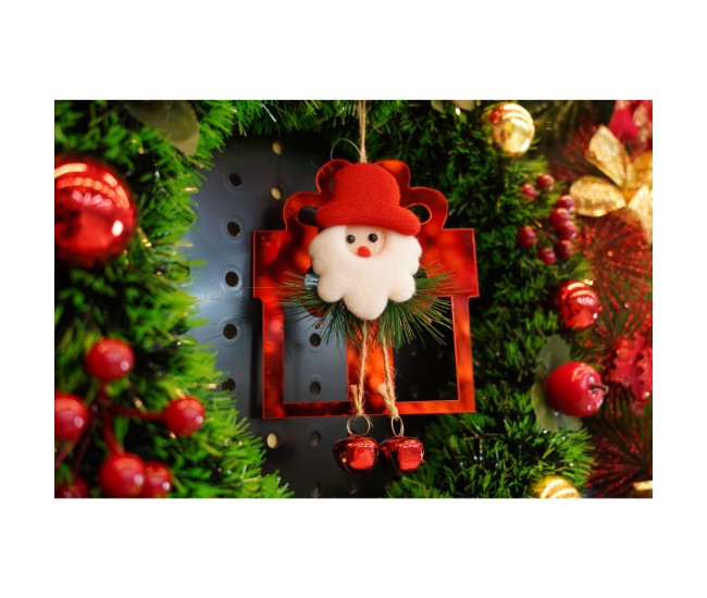 Ornament brad, Flippy, Cadou cu clopotei, Rosu, Lucios, 15*20CM, Acril, Interior/ Exterior Ornament brad, Flippy, Cadou cu clopotei, Rosu, Lucios, 15*20CM, Acril, Interior/ Exterior