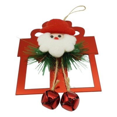 Ornament brad, Flippy, Cadou cu clopotei, Rosu, Lucios, 15*20CM, Acril, Interior/ Exterior Ornament brad, Flippy, Cadou cu clopotei, Rosu, Lucios, 15*20CM, Acril, Interior/ Exterior