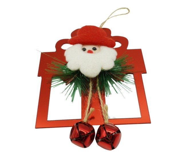 Ornament brad, Flippy, Cadou cu clopotei, Rosu, Lucios, 15*20CM, Acril, Interior/ Exterior Ornament brad, Flippy, Cadou cu clopotei, Rosu, Lucios, 15*20CM, Acril, Interior/ Exterior