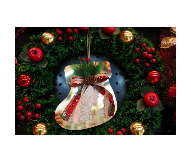 Ornament brad, Flippy, Ciorap, Auriu, Lucios, 17*17CM, Acril, Interior/ Exterior Ornament brad, Flippy, Ciorap, Auriu, Lucios, 17*17CM, Acril, Interior/ Exterior