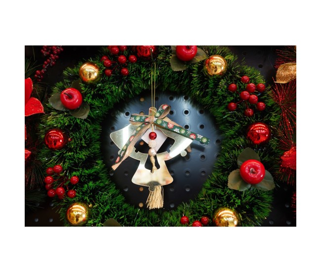 Ornament brad, Flippy, Clopotei, Auriu, Lucios, 14*26CM, Acril, Interior/ Exterior