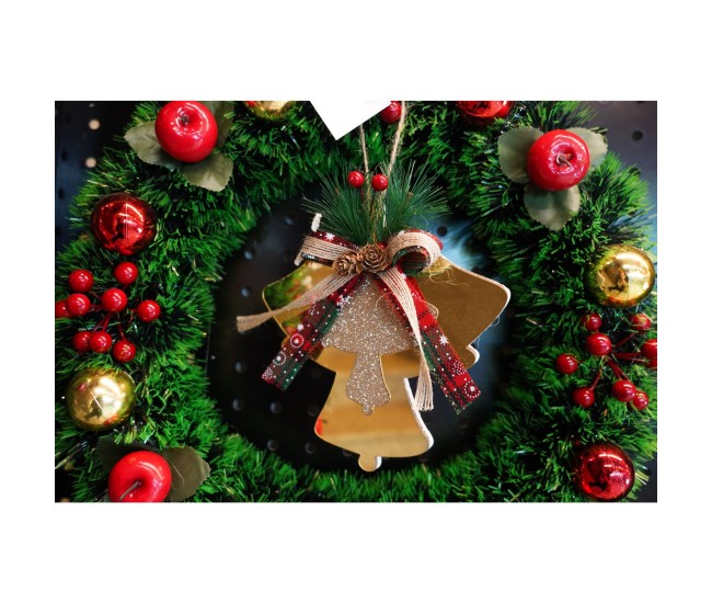 Ornament brad, Flippy, Clopotei, Auriu, Lucios, 16*17CM, Acril, Interior/ Exterior Ornament brad, Flippy, Clopotei, Auriu, Lucios, 16*17CM, Acril, Interior/ Exterior