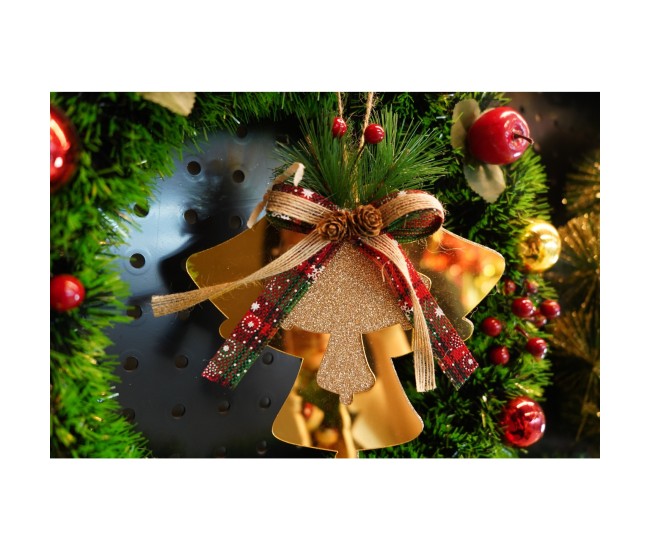 Ornament brad, Flippy, Clopotei, Auriu, Lucios, 16*17CM, Acril, Interior/ Exterior Ornament brad, Flippy, Clopotei, Auriu, Lucios, 16*17CM, Acril, Interior/ Exterior