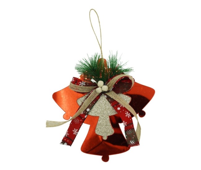 Ornament brad, Flippy, Clopotei, Rosu, Lucios, 15*15CM, Acril, Interior/ Exterior Ornament brad, Flippy, Clopotei, Rosu, Lucios, 15*15CM, Acril, Interior/ Exterior