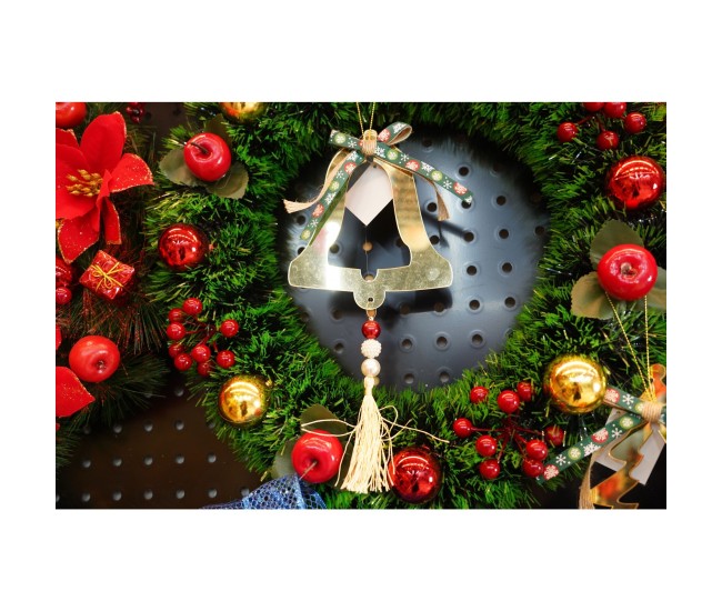 Ornament brad, Flippy, Clopotel, Auriu, Lucios, 14*28CM, Acril, Interior/ Exterior Ornament brad, Flippy, Clopotel, Auriu, Lucios, 14*28CM, Acril, Interior/ Exterior