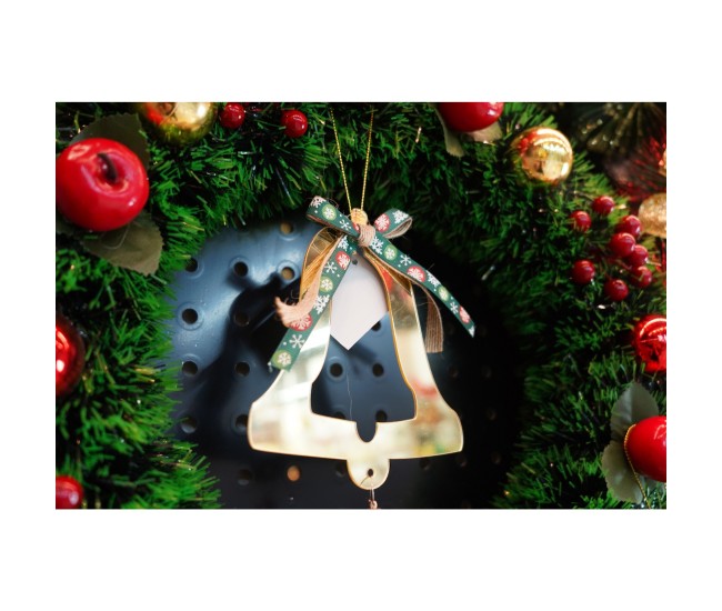 Ornament brad, Flippy, Clopotel, Auriu, Lucios, 14*28CM, Acril, Interior/ Exterior Ornament brad, Flippy, Clopotel, Auriu, Lucios, 14*28CM, Acril, Interior/ Exterior