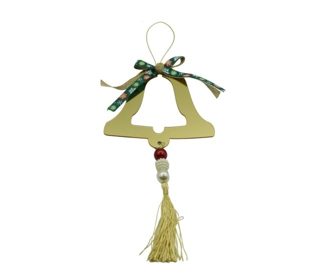 Ornament brad, Flippy, Clopotel, Auriu, Lucios, 14*28CM, Acril, Interior/ Exterior Ornament brad, Flippy, Clopotel, Auriu, Lucios, 14*28CM, Acril, Interior/ Exterior