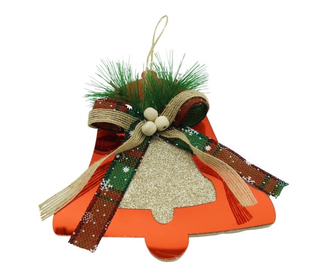 Ornament brad, Flippy, Clopotel, Rosu, Lucios, 14*16CM, Acril, Interior/ Exterior Ornament brad, Flippy, Clopotel, Rosu, Lucios, 14*16CM, Acril, Interior/ Exterior