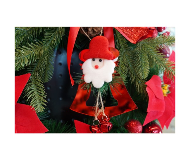 Ornament brad, Flippy, Clopotel, Rosu, Lucios, 15*20CM, Acril, Interior/ Exterior