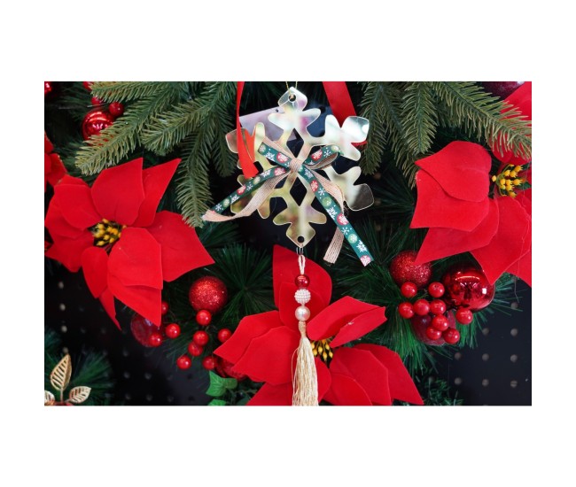 Ornament brad, Flippy, Fulg de nea, Auriu, Lucios, 15*27CM, Acril, Interior/ Exterior Ornament brad, Flippy, Fulg de nea, Auriu, Lucios, 15*27CM, Acril, Interior/ Exterior