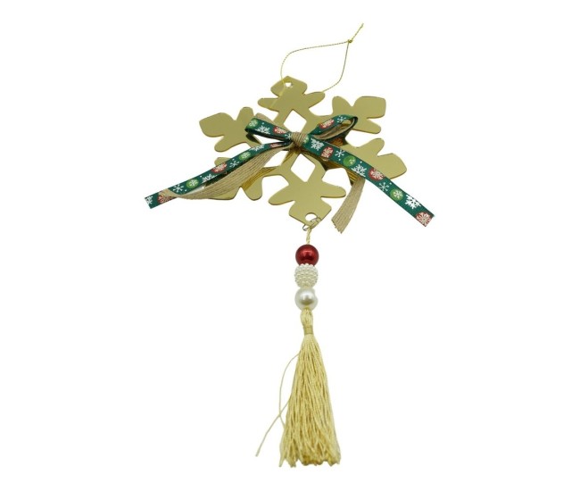 Ornament brad, Flippy, Fulg de nea, Auriu, Lucios, 15*27CM, Acril, Interior/ Exterior Ornament brad, Flippy, Fulg de nea, Auriu, Lucios, 15*27CM, Acril, Interior/ Exterior