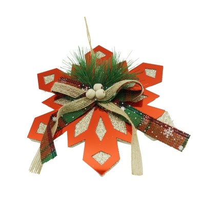 Ornament brad, Flippy, Fulg de nea, Rosu, Lucios, 15*15CM, Acril, Interior/ Exterior Ornament brad, Flippy, Fulg de nea, Rosu, Lucios, 15*15CM, Acril, Interior/ Exterior