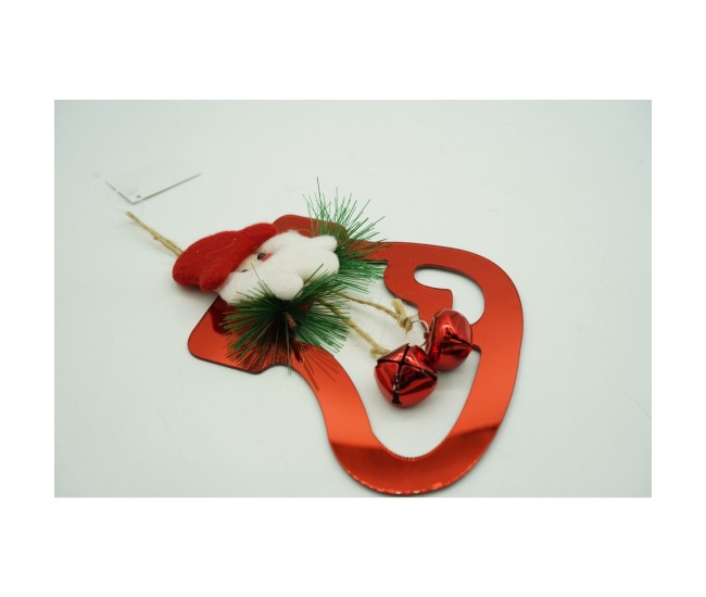 Ornament brad, Flippy, Gheata cu clopotei, Rosu, Lucios, 15*20CM, Acril, Interior/ Exterior Ornament brad, Flippy, Gheata cu clopotei, Rosu, Lucios, 15*20CM, Acril, Interior/ Exterior