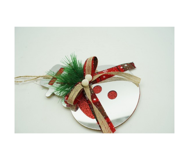 Ornament brad, Flippy, Om de zapada, Argintiu, Lucios, 14*17CM, Acril, Interior/ Exterior