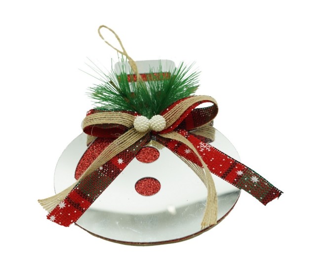 Ornament brad, Flippy, Om de zapada, Argintiu, Lucios, 14*17CM, Acril, Interior/ Exterior