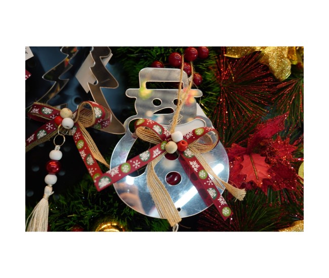 Ornament brad, Flippy, Om de zapada, Argintiu, Lucios, 14*26CM, Acril, Interior/ Exterior