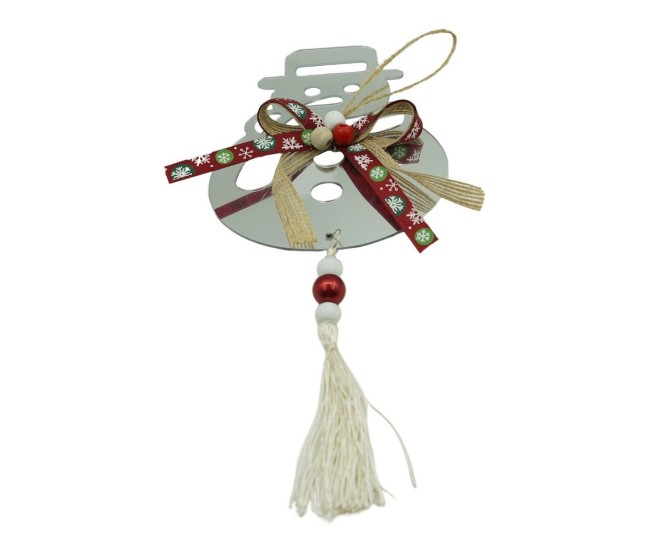 Ornament brad, Flippy, Om de zapada, Argintiu, Lucios, 14*26CM, Acril, Interior/ Exterior