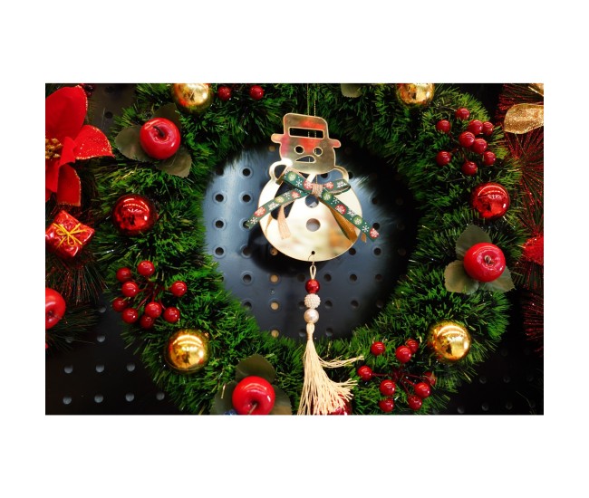 Ornament brad, Flippy, Om de zapada, Auriu, Lucios, 14*30CM, Acril, Interior/ Exterior