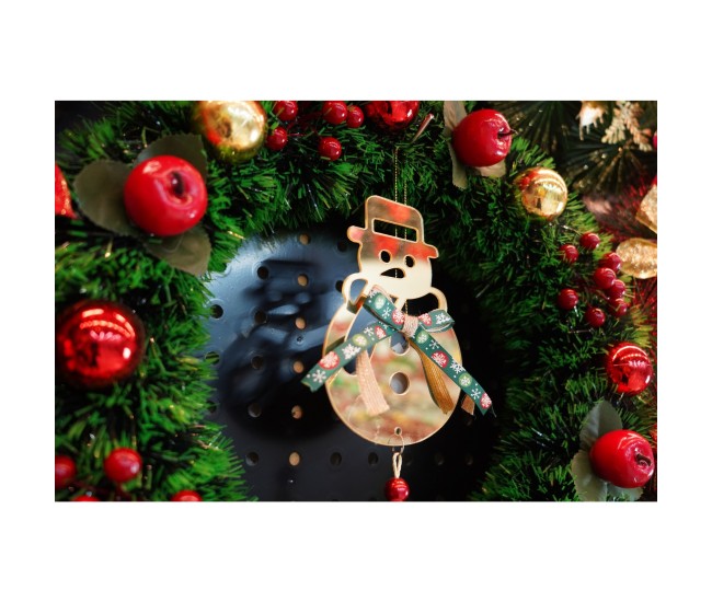 Ornament brad, Flippy, Om de zapada, Auriu, Lucios, 14*30CM, Acril, Interior/ Exterior