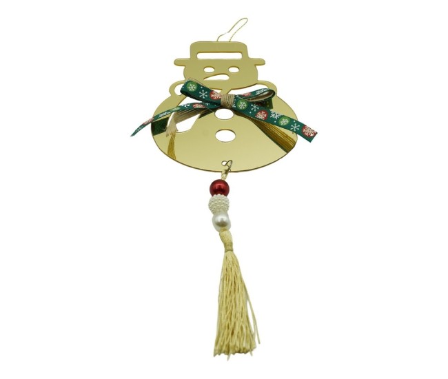 Ornament brad, Flippy, Om de zapada, Auriu, Lucios, 14*30CM, Acril, Interior/ Exterior