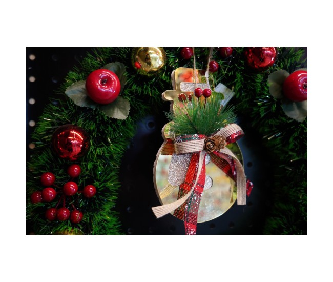 Ornament brad, Flippy, Om de zapada, Auriu, Lucios, 16*17CM, Acril, Interior/ Exterior