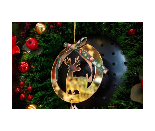 Ornament brad, Flippy, Ren, Auriu, Lucios, 15*25CM, Acril, Interior/ Exterior Ornament brad, Flippy, Ren, Auriu, Lucios, 15*25CM, Acril, Interior/ Exterior