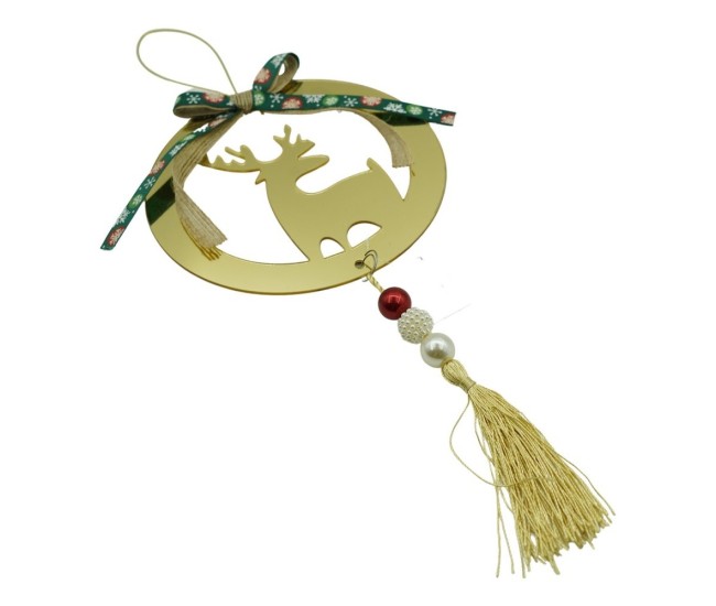 Ornament brad, Flippy, Ren, Auriu, Lucios, 15*25CM, Acril, Interior/ Exterior Ornament brad, Flippy, Ren, Auriu, Lucios, 15*25CM, Acril, Interior/ Exterior