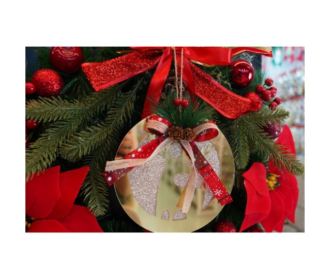 Ornament brad, Flippy, Ren, Auriu, Lucios, 17*17CM, Acril, Interior/ Exterior Ornament brad, Flippy, Ren, Auriu, Lucios, 17*17CM, Acril, Interior/ Exterior