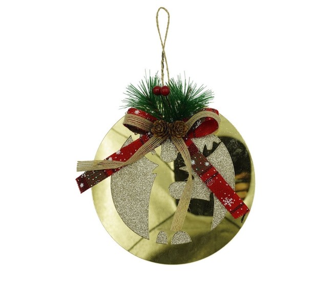 Ornament brad, Flippy, Ren, Auriu, Lucios, 17*17CM, Acril, Interior/ Exterior Ornament brad, Flippy, Ren, Auriu, Lucios, 17*17CM, Acril, Interior/ Exterior