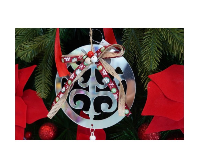 Ornament brad, Flippy, Rotund, Argintiu, Lucios, 14*26CM, Acril, Interior/ Exterior Ornament brad, Flippy, Rotund, Argintiu, Lucios, 14*26CM, Acril, Interior/ Exterior