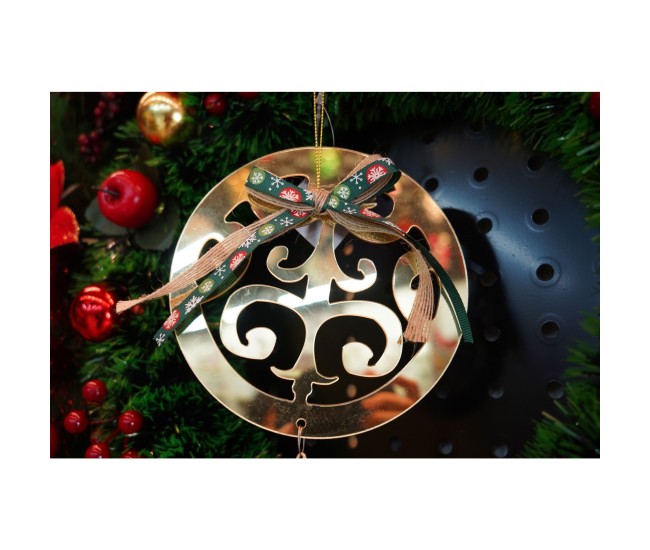 Ornament brad, Flippy, Rotund, Auriu, Lucios, 15*26CM, Acril, Interior/ Exterior Ornament brad, Flippy, Rotund, Auriu, Lucios, 15*26CM, Acril, Interior/ Exterior