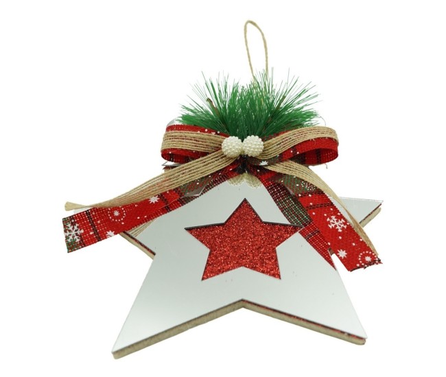 Ornament brad, Flippy, Stea, Argintiu, Lucios, 14*17CM, Acril, Interior/ Exterior Ornament brad, Flippy, Stea, Argintiu, Lucios, 14*17CM, Acril, Interior/ Exterior