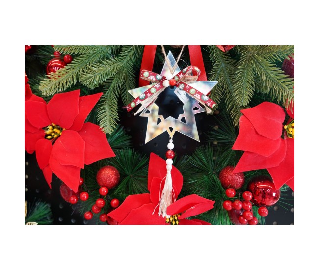 Ornament brad, Flippy, Stea, Argintiu, Lucios, 14*26CM, Acril, Interior/ Exterior Ornament brad, Flippy, Stea, Argintiu, Lucios, 14*26CM, Acril, Interior/ Exterior