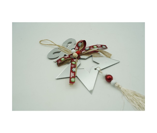 Ornament brad, Flippy, Stea, Argintiu, Lucios, 14*26CM, Acril, Interior/ Exterior Ornament brad, Flippy, Stea, Argintiu, Lucios, 14*26CM, Acril, Interior/ Exterior