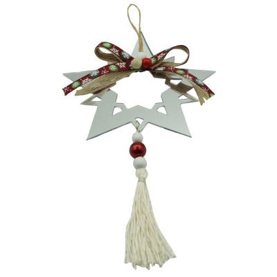 Ornament brad, Flippy, Stea, Argintiu, Lucios, 14*26CM, Acril, Interior/ Exterior Ornament brad, Flippy, Stea, Argintiu, Lucios, 14*26CM, Acril, Interior/ Exterior