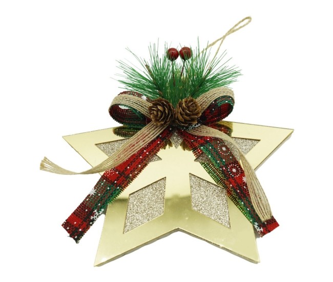 Ornament brad, Flippy, Stea, Auriu, Lucios, 17*17CM, Acril, Interior/ Exterior Ornament brad, Flippy, Stea, Auriu, Lucios, 17*17CM, Acril, Interior/ Exterior